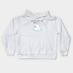 Polar Bear - Do you even care, bro? Kids Hoodie